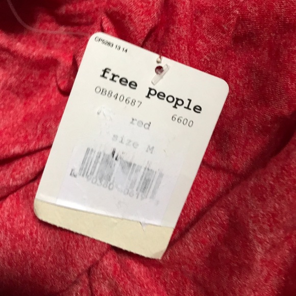 Free People red baby doll shirt - Picture 2 of 4